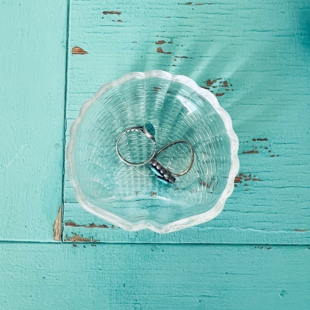 Clam Shell‎ Nautical Ring/Jewelry Clear Dainty And Girly Glass Dish